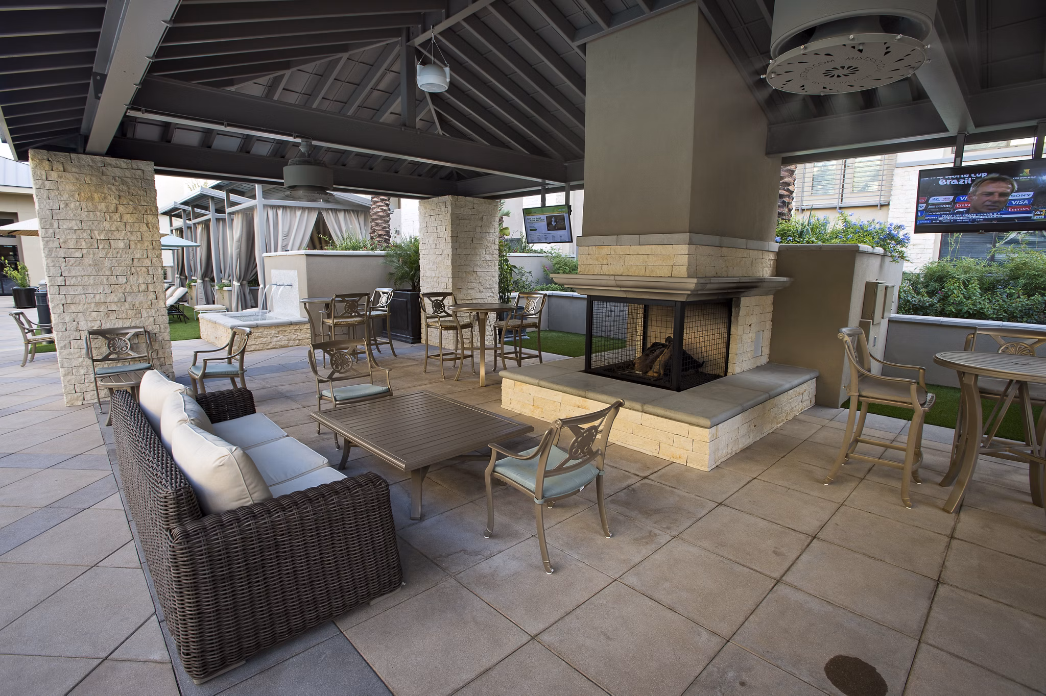 fire pit at The Lincoln Scottsdale Apartments