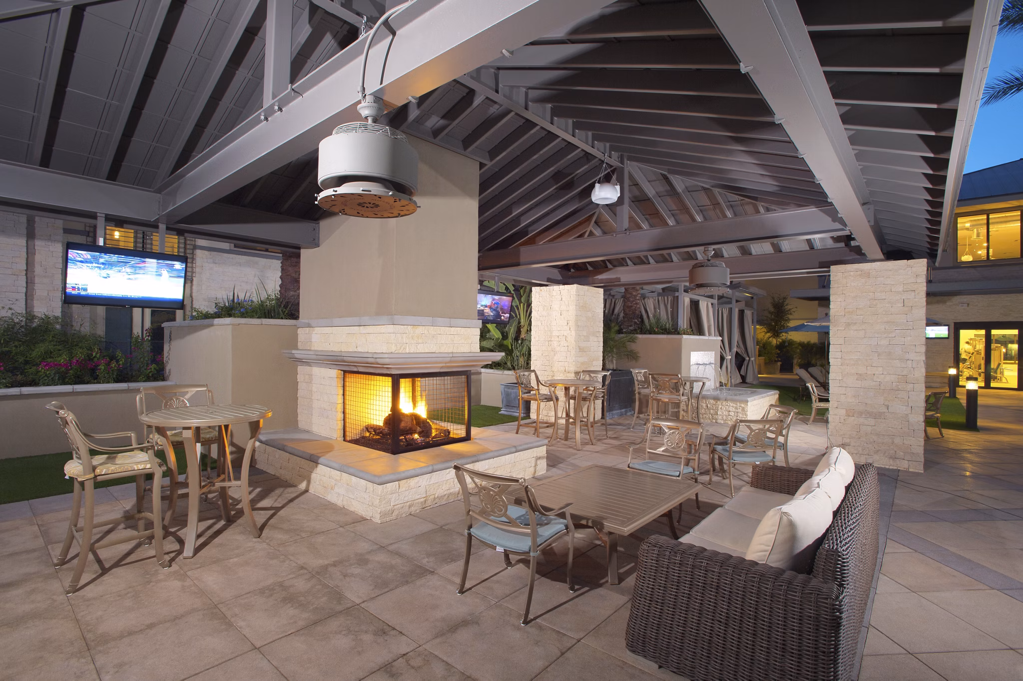 fire pit at The Lincoln Scottsdale Apartments