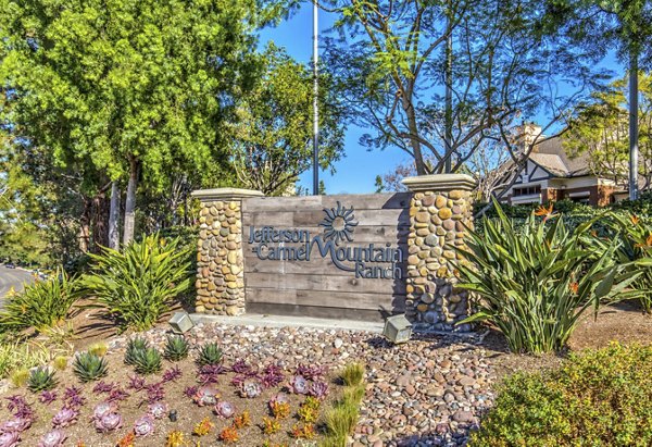 Jefferson at Carmel Mountain Ranch Apartments: Stylish signage highlighting luxury living