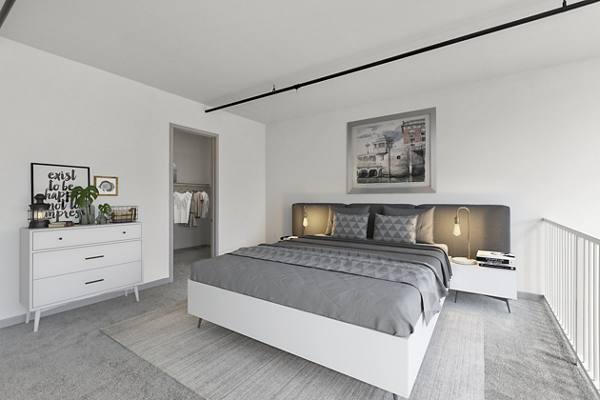 bedroom at San Pedro Bank Lofts