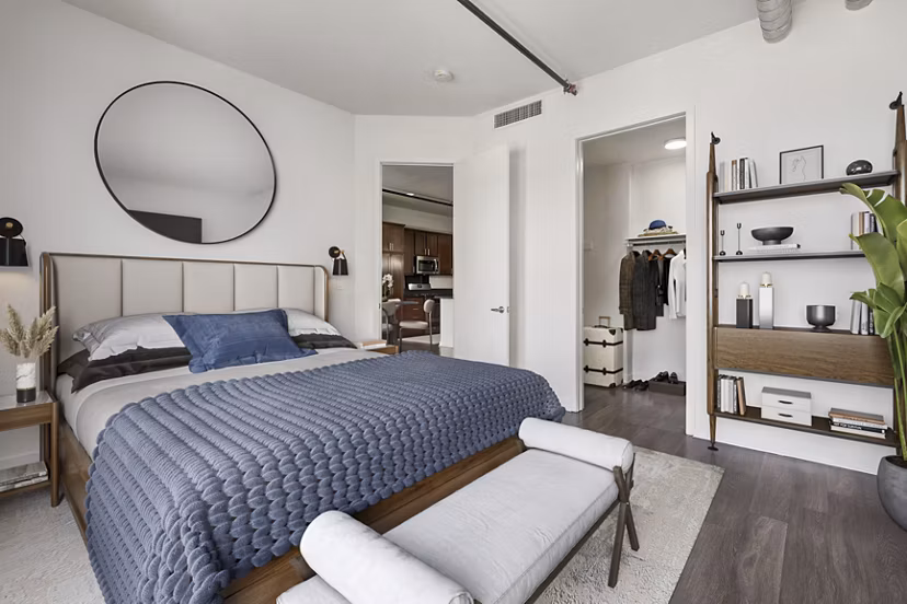 bedroom at San Pedro Bank Lofts Apartments 