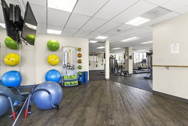 fitness center at San Pedro Bank Lofts