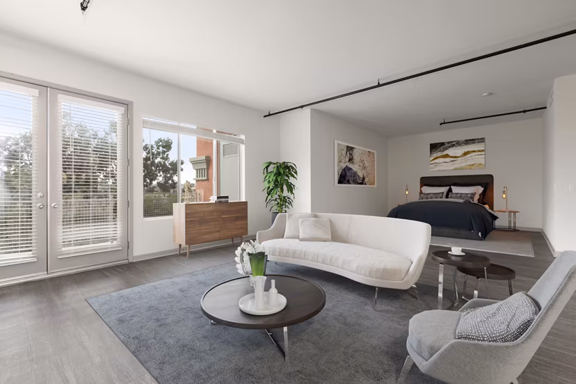 living room at San Pedro Bank Lofts Apartments 