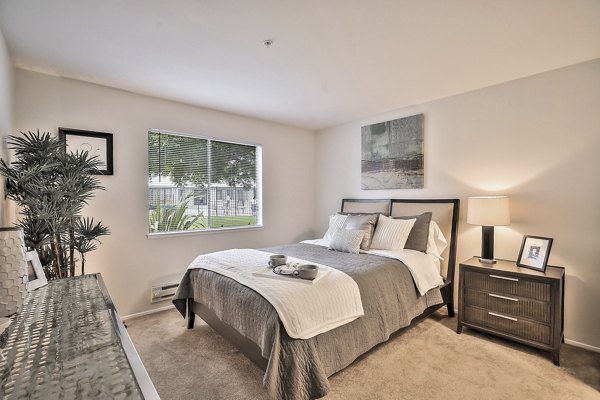 bedroom at Alvista at the Bridge Apartments