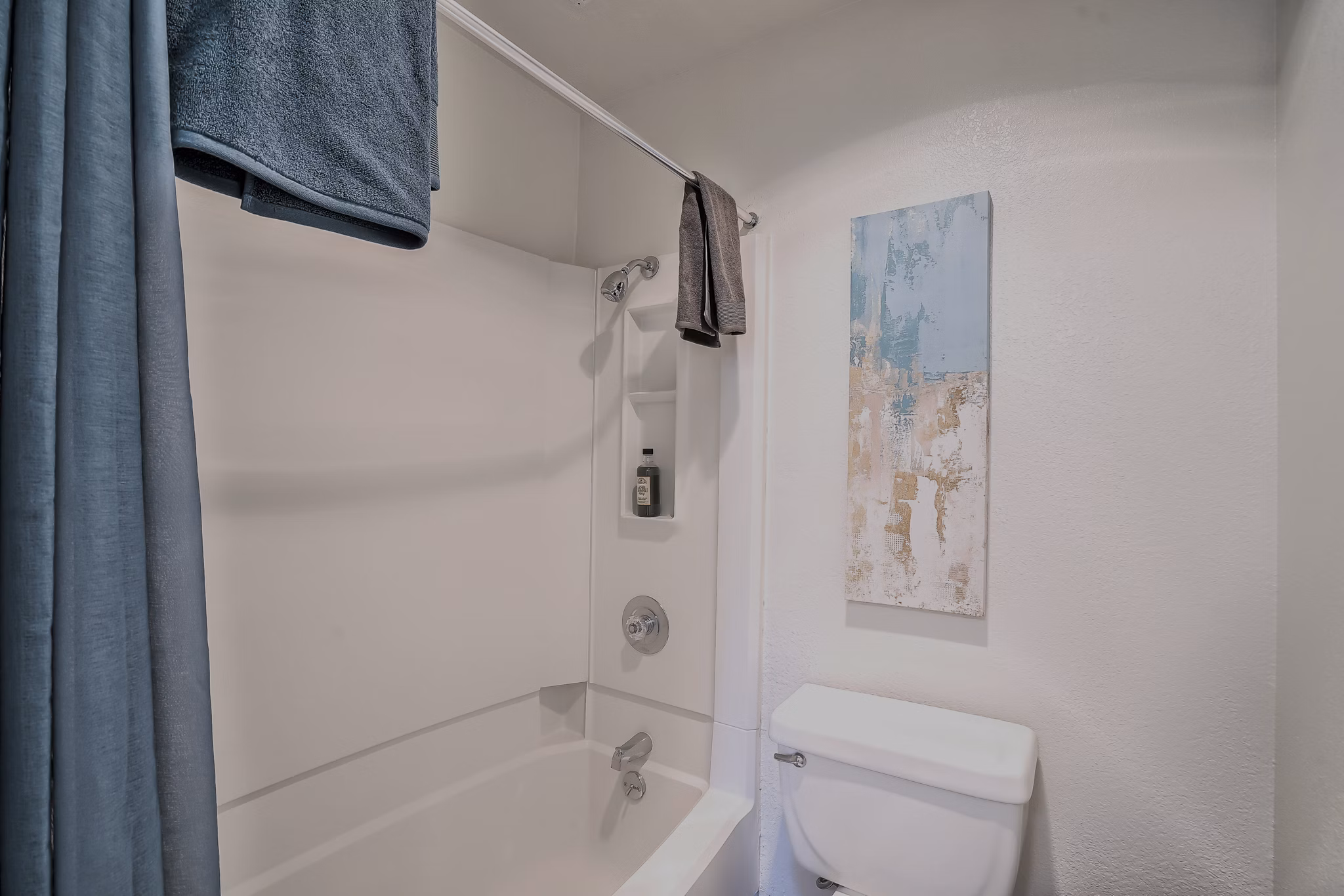 Modern bathroom featuring elegant fixtures at Alvista at the Bridge Apartments