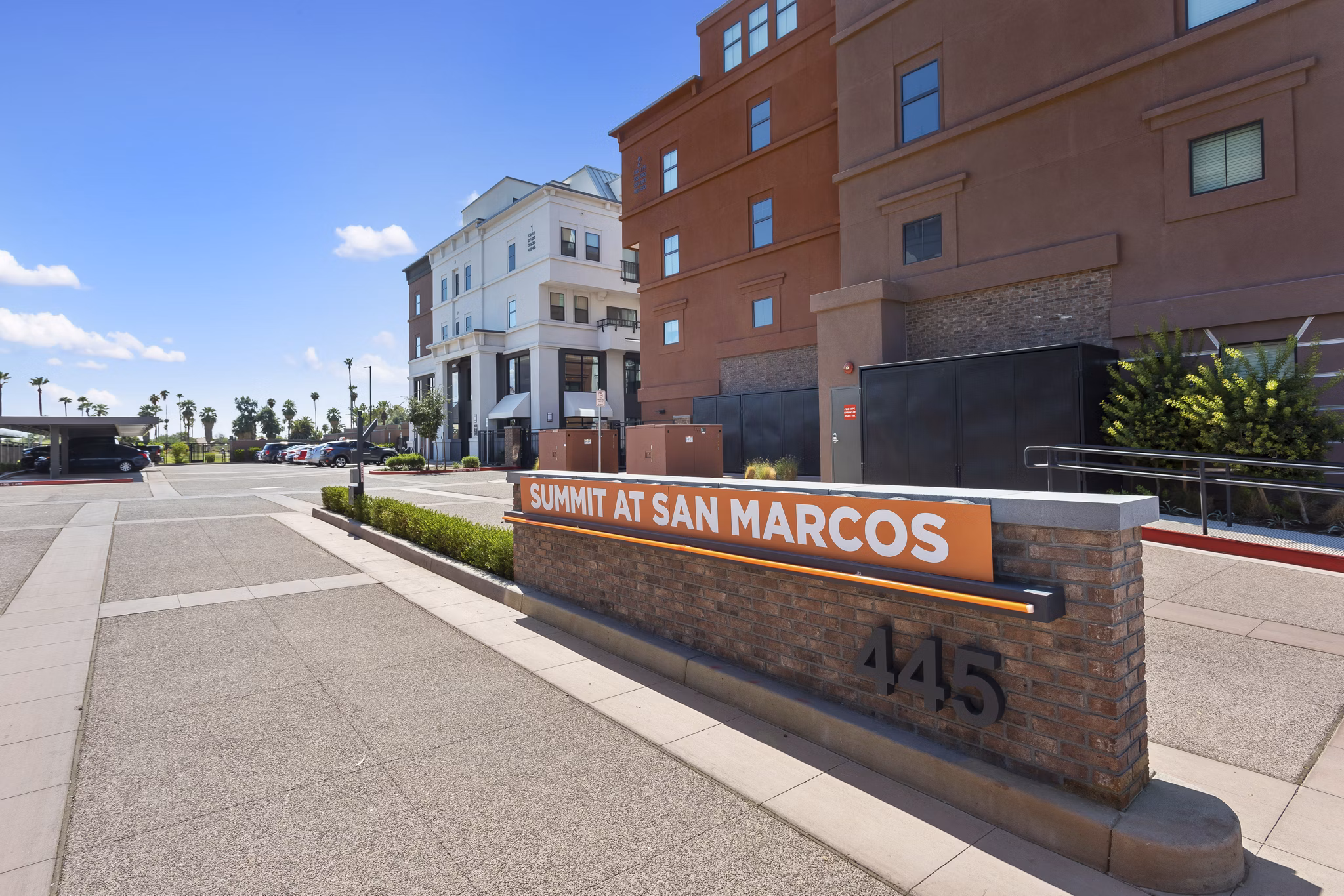 Summit at San Marcos: Elegant signage at luxury apartments in Chandler, Arizona