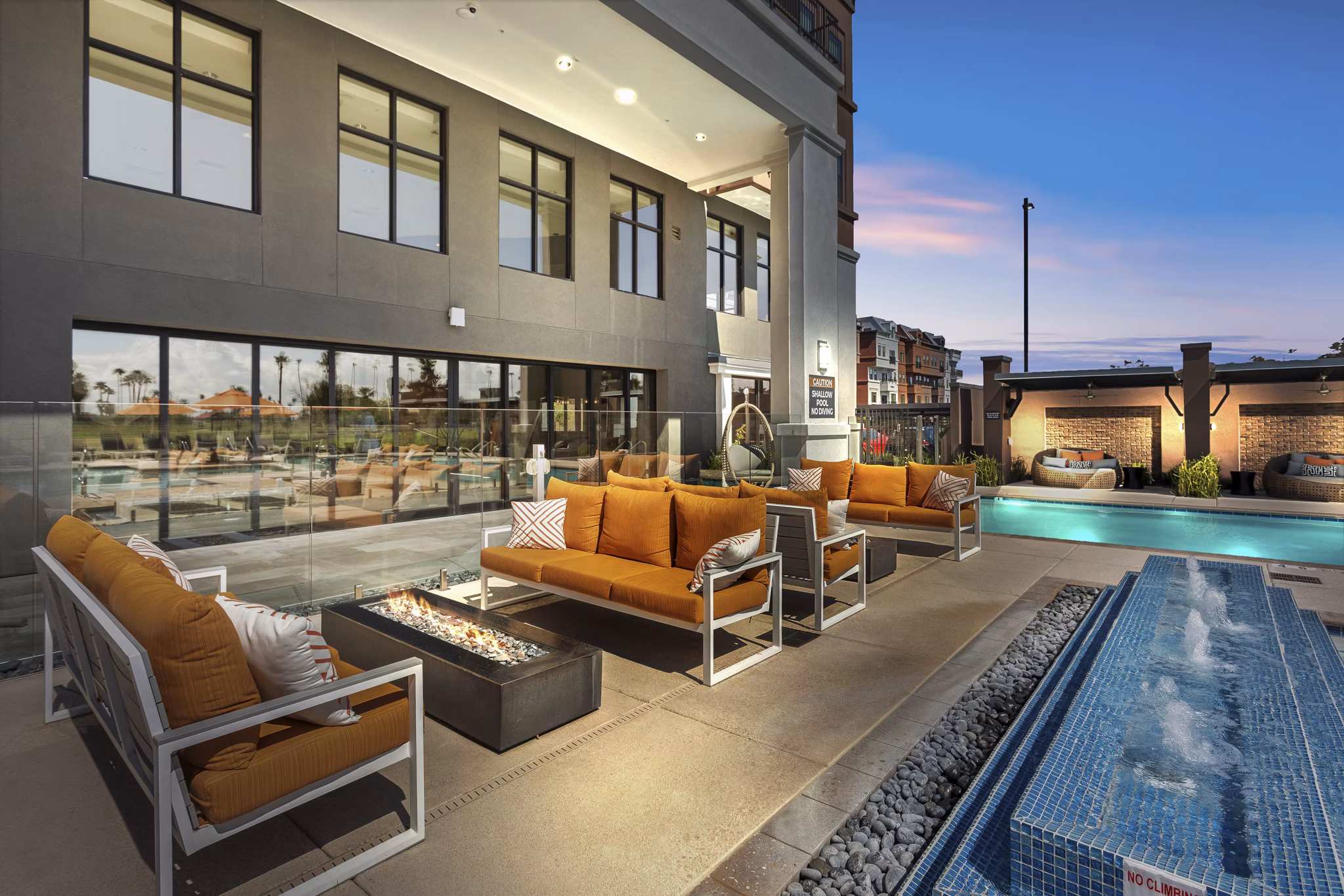 Cozy outdoor fire pit at Summit at San Marcos Apartments, ideal for relaxation and social gatherings
