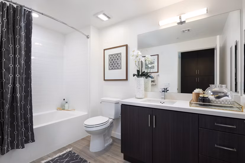 Modern bathroom with sleek fixtures at Boardwalk at Millenia Apartments