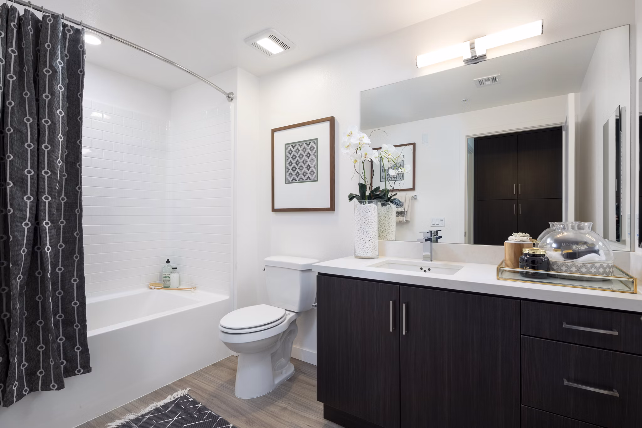Modern bathroom with sleek fixtures at Boardwalk at Millenia Apartments