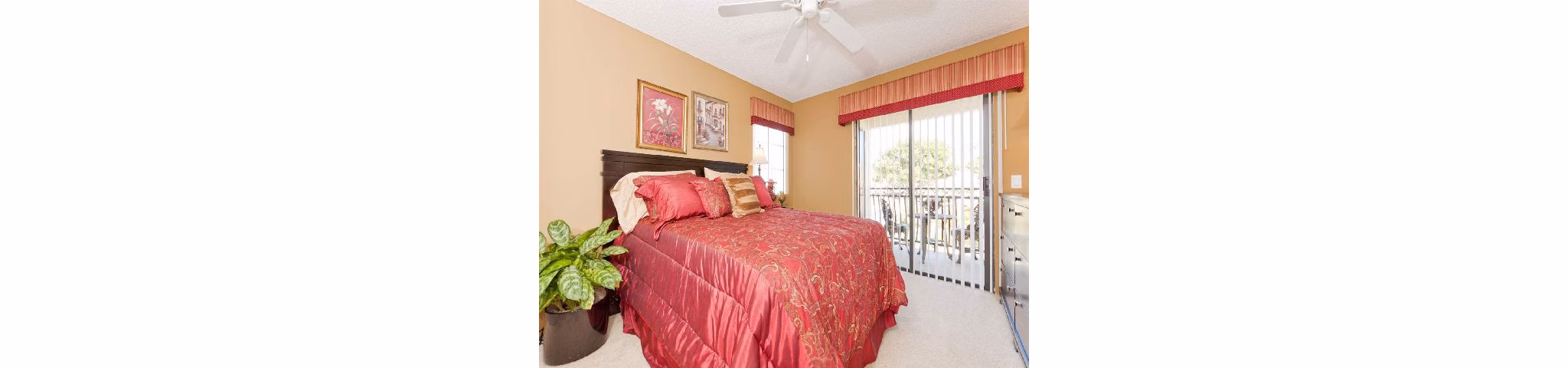 Cozy bedroom with natural lighting at Overlook at Bernardo Heights Apartments