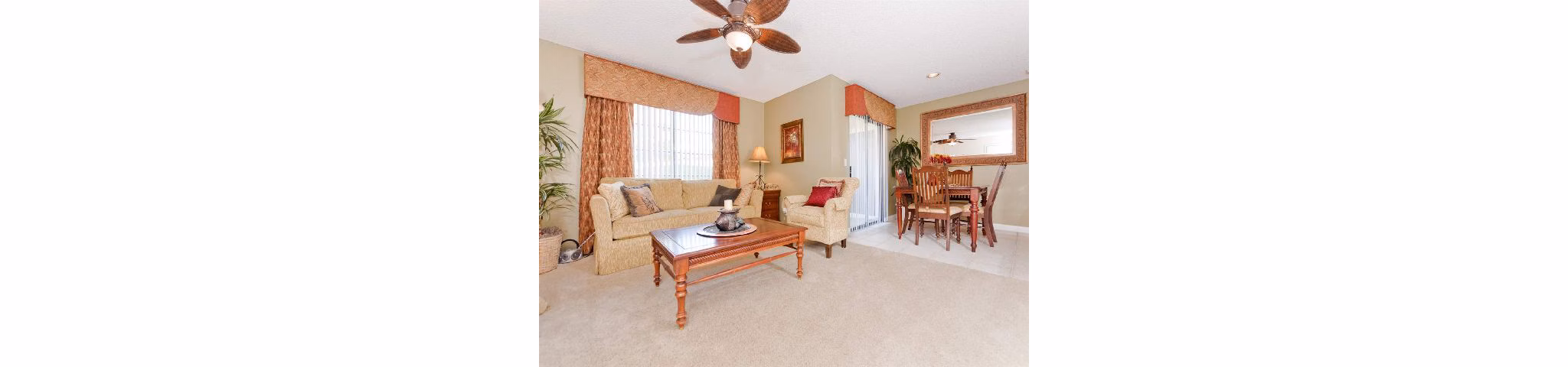 Inviting living room with elegant dÃ©cor and natural light at Overlook at Bernardo Heights Apartments