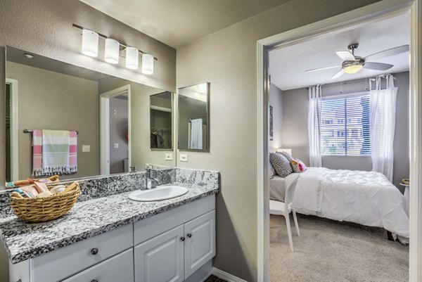Bathroom featuring modern fixtures at Regents Court Apartments