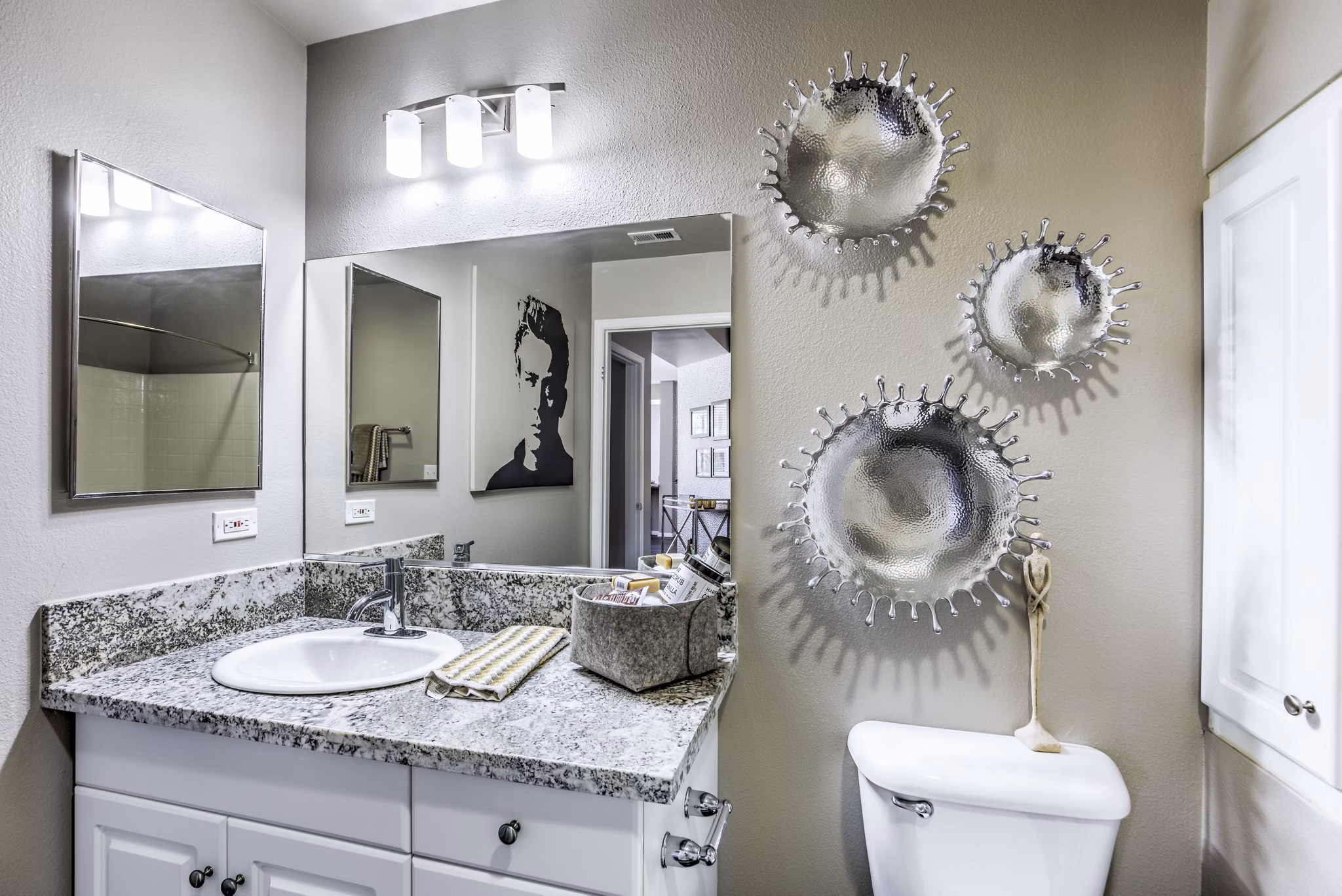 Bathroom featuring modern fixtures and sleek design at Regents Court Apartments
