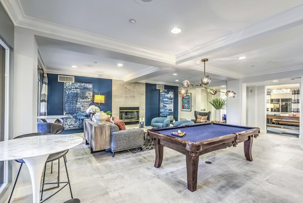 clubhouse game room at Regents Court Apartments