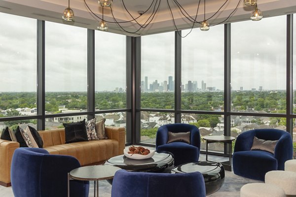 Clubhouse with spacious seating and modern decor at Ellison Heights Apartments