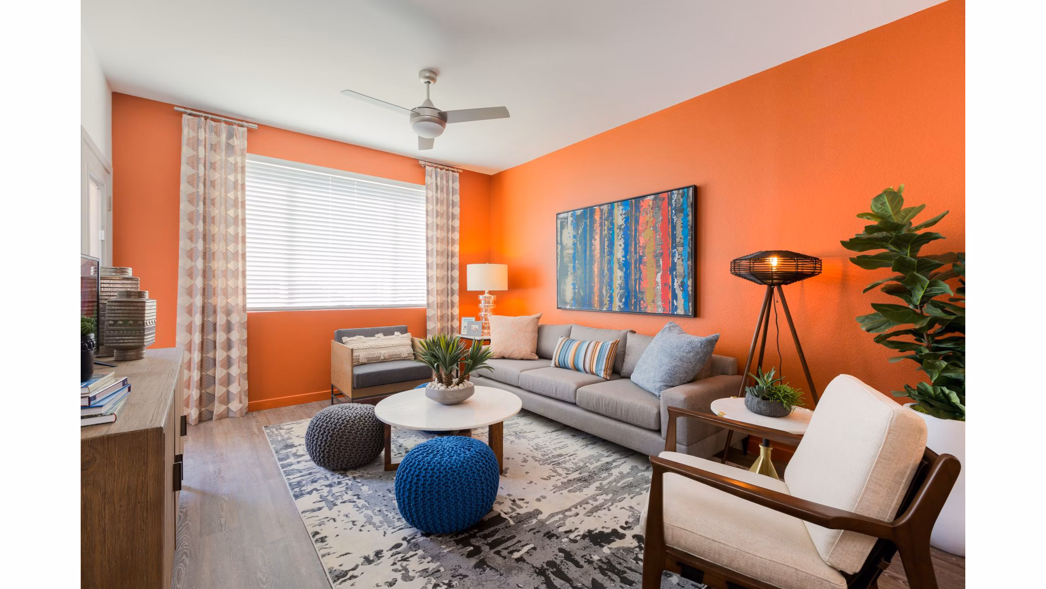 living room at Parc Roundtree Ranch Apartments