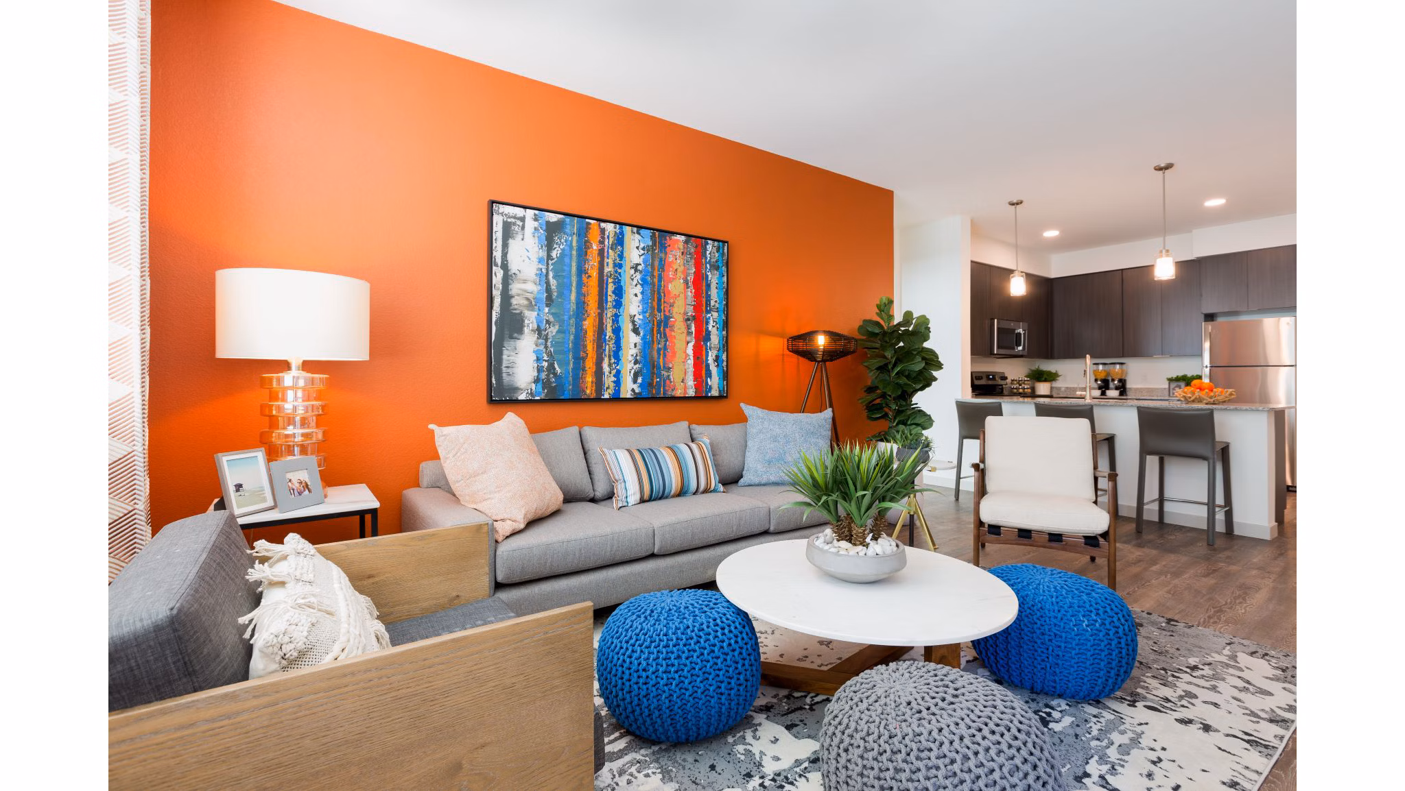 living room at Parc Roundtree Ranch Apartments
