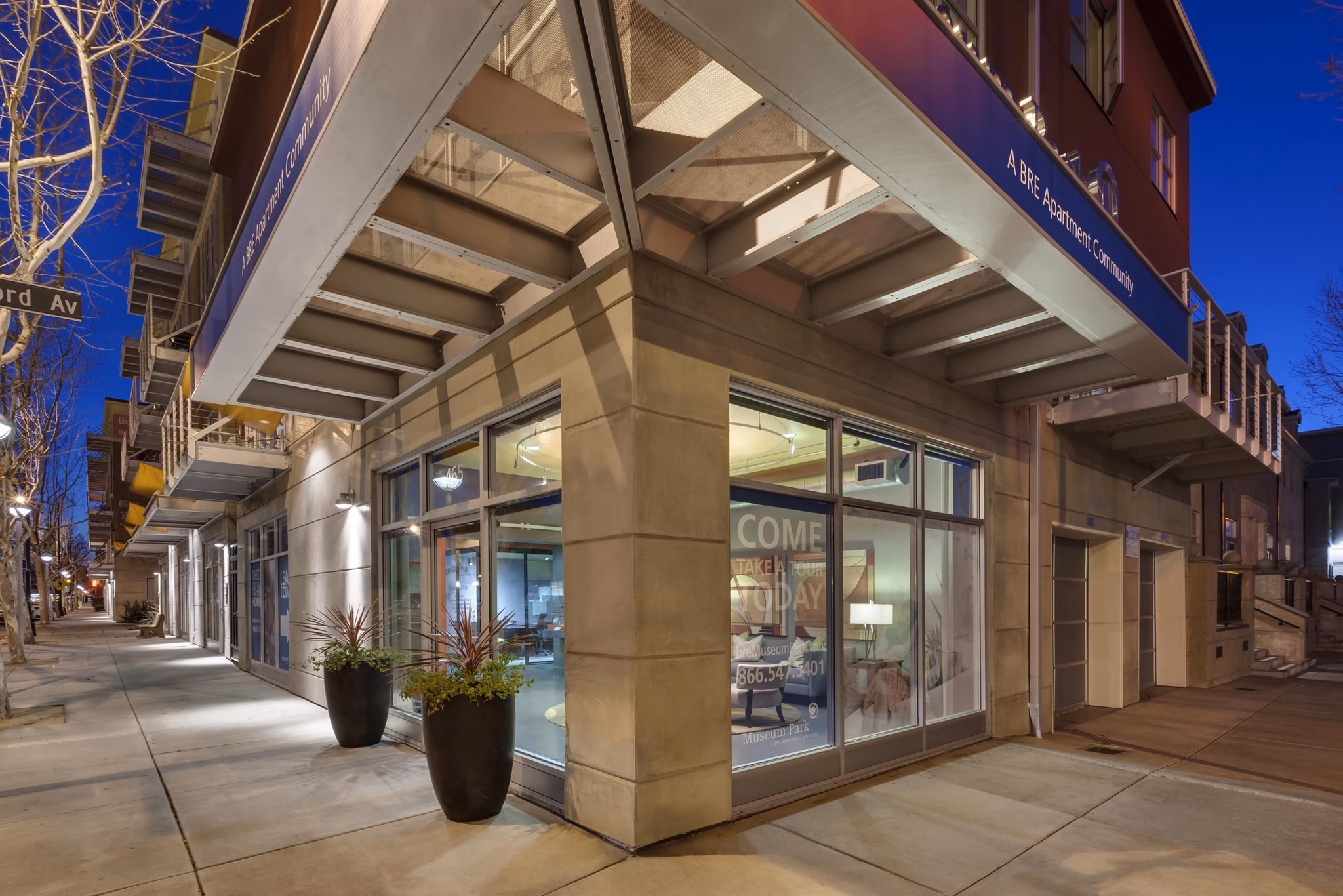 exterior at Museum Park Apartments