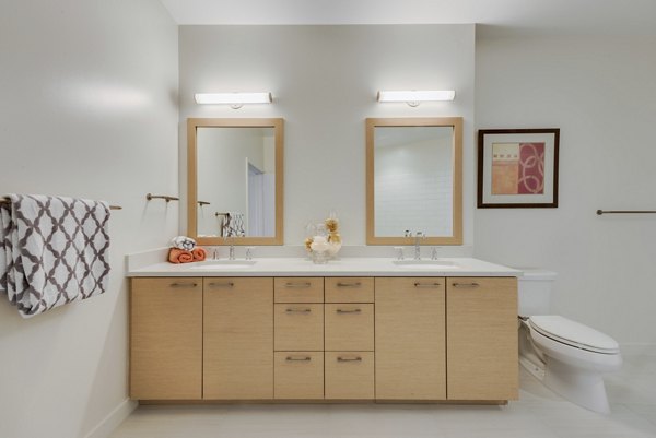 bathroom at One South Market Apartments