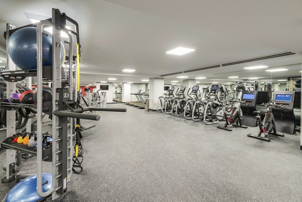 fitness center at One South Market Apartments