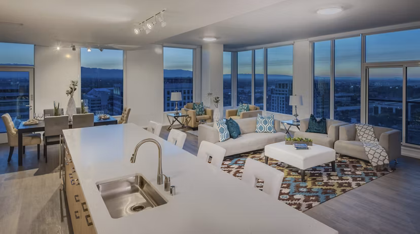 kitchen at One South Market Apartments