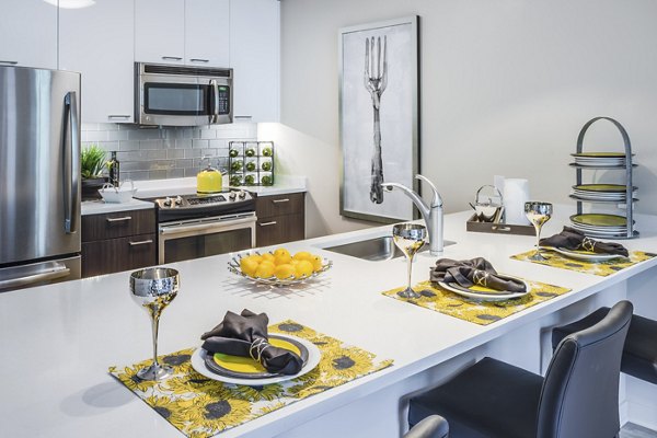 kitchen at One South Market Apartments