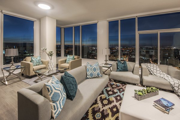 living room at One South Market Apartments