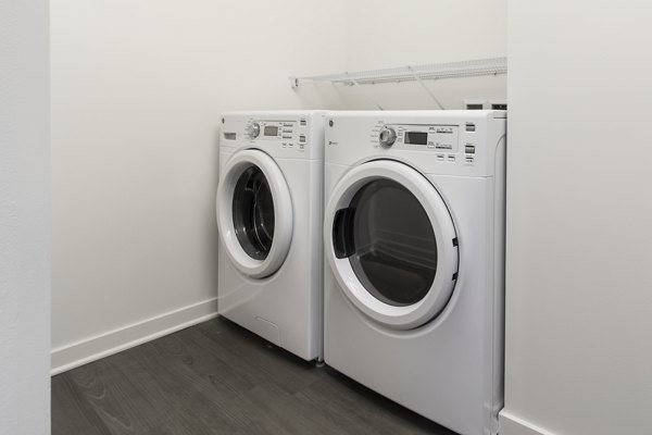 laundry room at One South Market Apartments