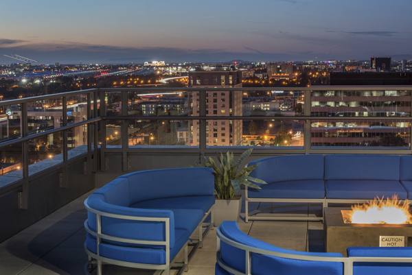 fire pit at One South Market Apartments