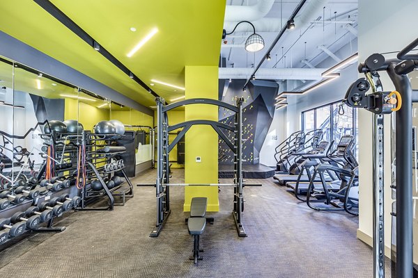 fitness center at Caldwell Apartments
