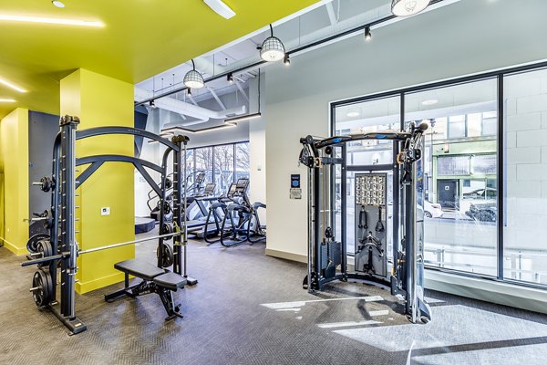 fitness center at Caldwell Apartments