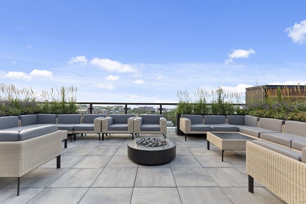 fire pit at Caldwell Apartments