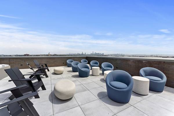 rooftop deck at Bay One Apartments