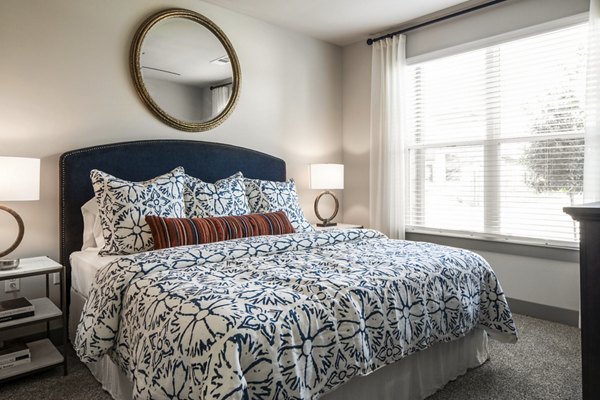 Modern bedroom with elegant furnishings at Broadstone Vintage Park Apartments