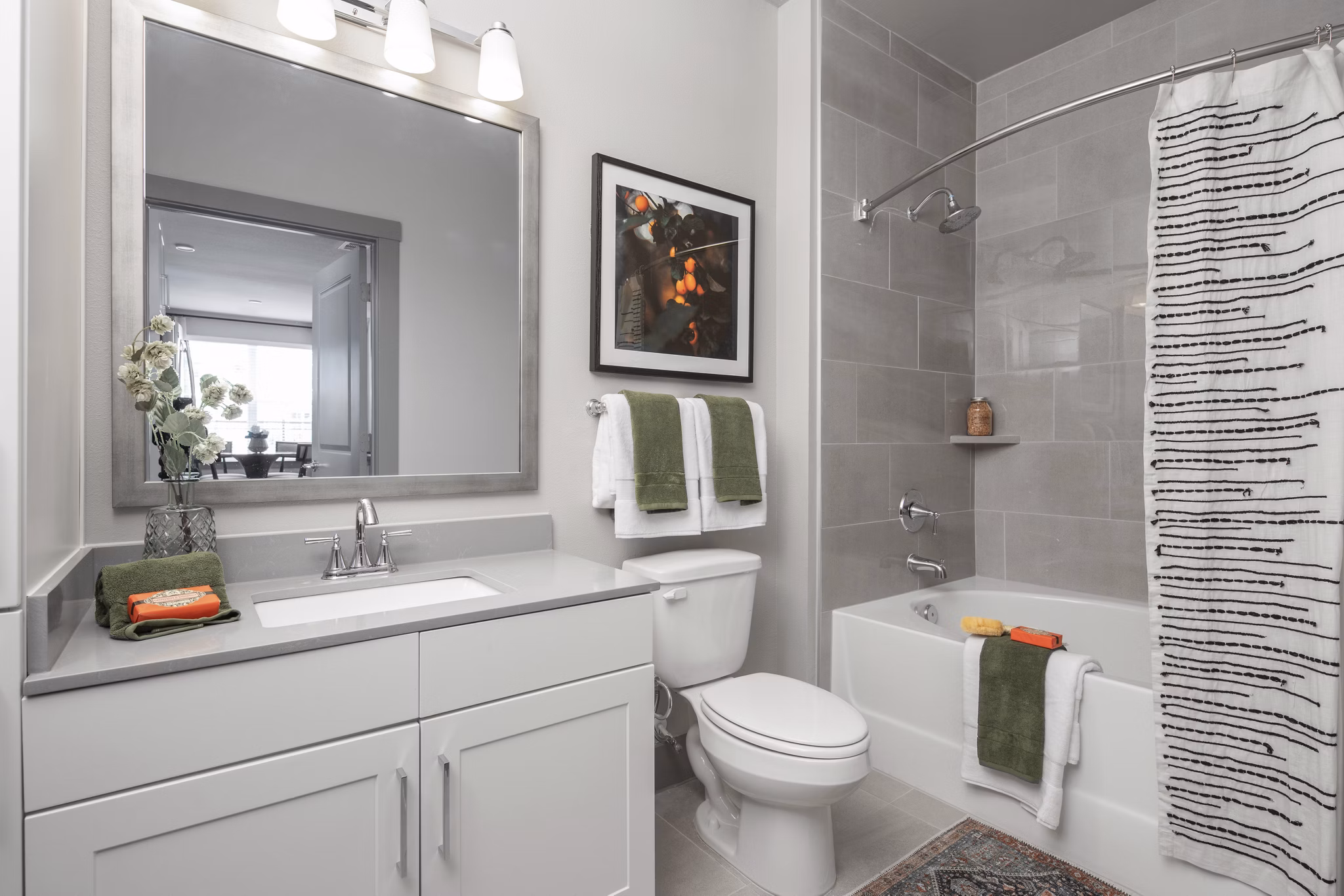Modern bathroom with elegant fixtures in Broadstone Vintage Park Apartments