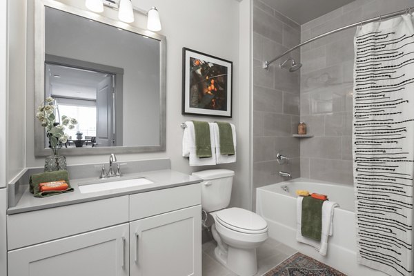 Modern bathroom with elegant fixtures in Broadstone Vintage Park Apartments