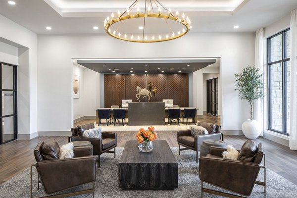 Clubhouse featuring modern design and seating at Broadstone Vintage Park Apartments