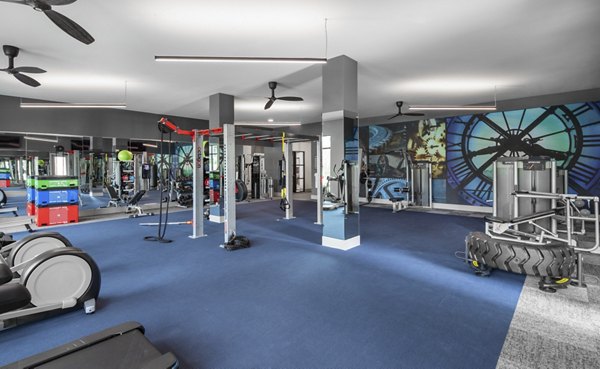 Modern fitness center equipped with the latest exercise machines at Broadstone Vintage Park Apartments