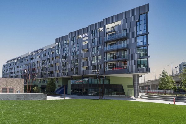 The Upper Ivy Apartments: Elegant facade of luxury high-rise apartments in Culver City