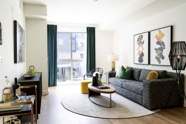living room at The Upper Ivy Apartments
