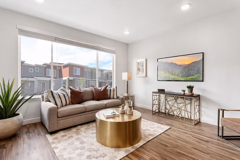 Contemporary living room featuring modern furnishings at Haven Dell Apartments, ideal for comfort and style in everyday living