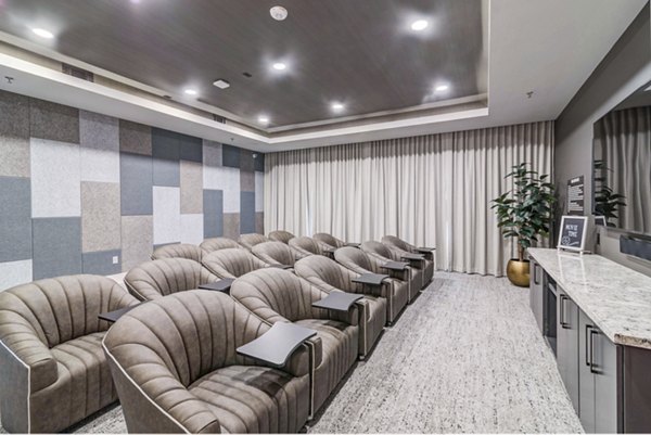 State-of-the-art theater room at Album Benbrook Apartments offering luxurious entertainment experience