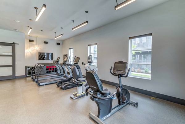 fitness center at Album Benbrook Apartments