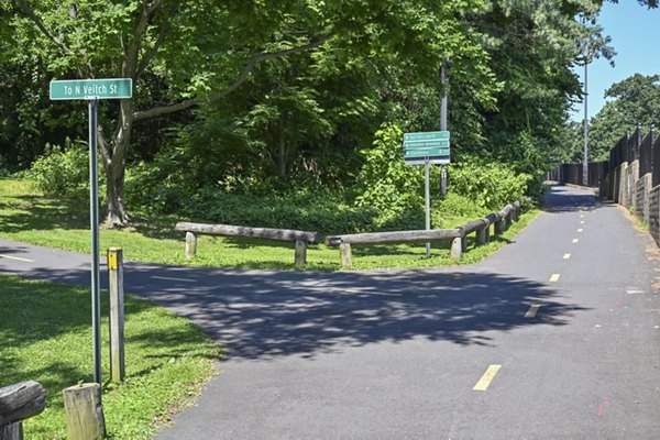 Potomac Towers: Scenic neighborhood view near luxury apartments in Arlington