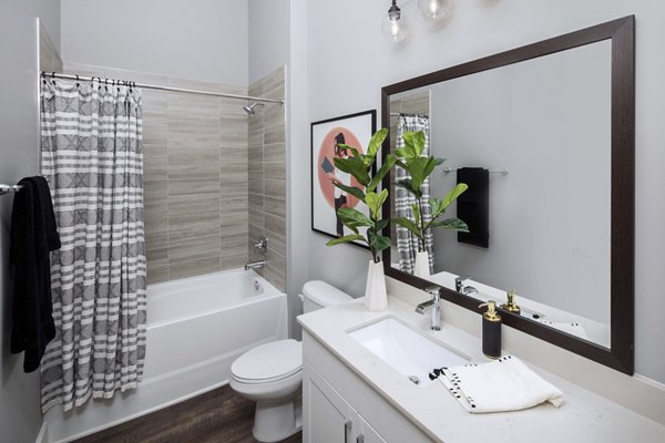 Modern bathroom featuring sleek fixtures at Broadstone Trailside Apartments