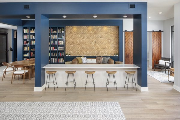 Inviting clubhouse with modern decor at Broadstone Trailside Apartments offering luxury living