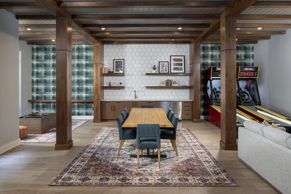 Clubhouse featuring modern interiors and comfortable seating at Broadstone Trailside Apartments