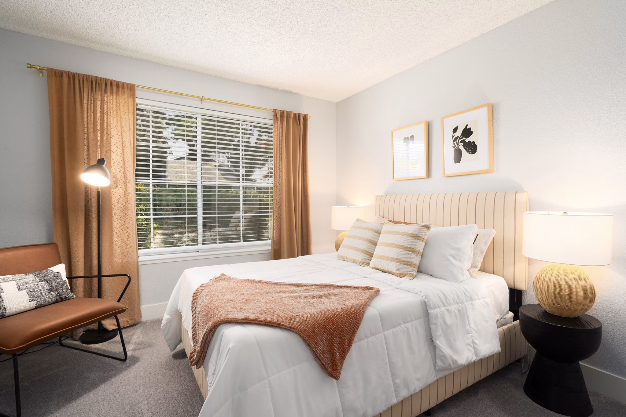 bedroom at The Arbors Apartments