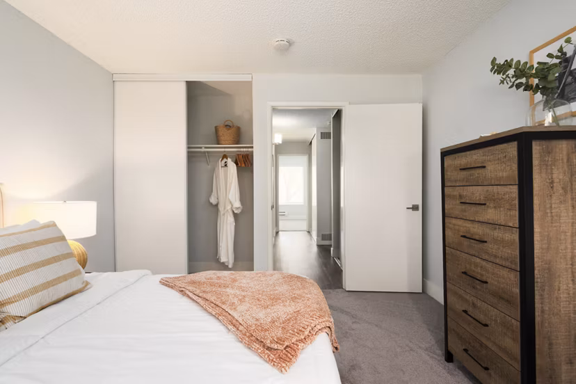 bedroom at The Arbors Apartments
