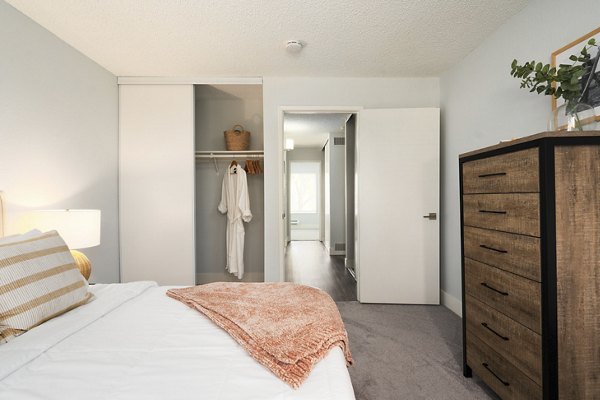 bedroom at The Arbors Apartments